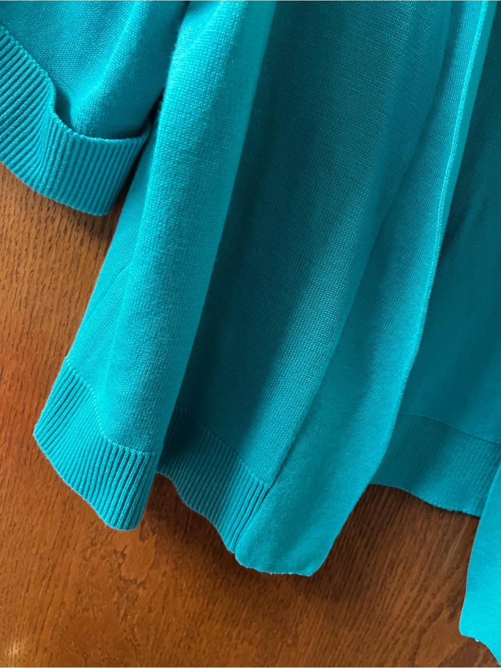 89th & Madison Teal Short-Sleeve Open-Front Cardigan - Picture 3 of 4